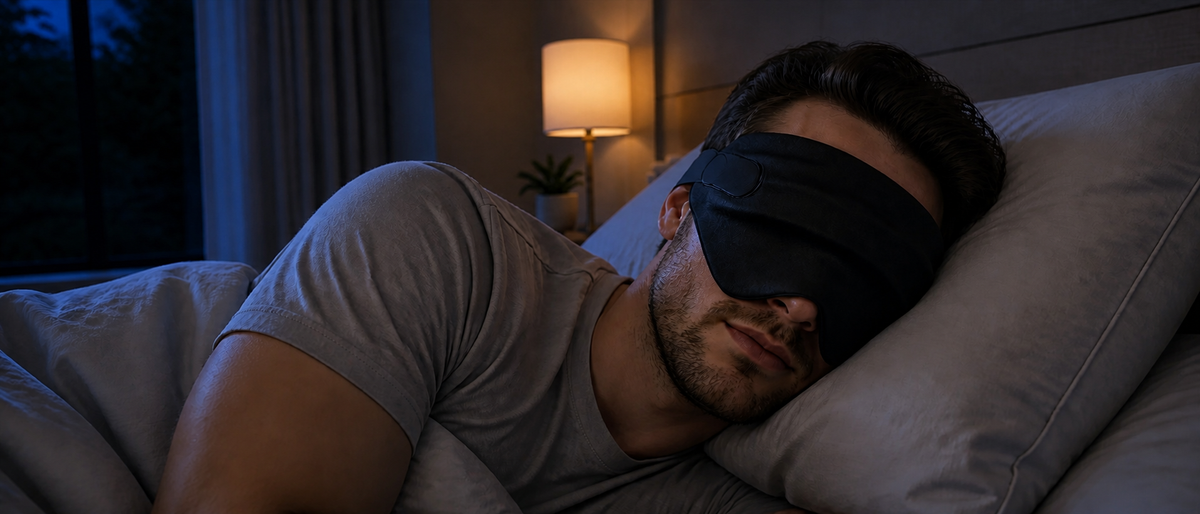 LockMask in a dark restful bedroom